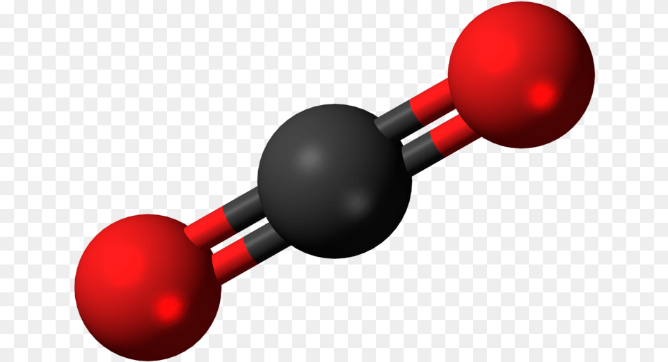 Ball And Stick Model Of The Carbon Dioxide Molecule Carbon Dioxide Molecule, Sphere, Smoke Pipe Free Transparent Png