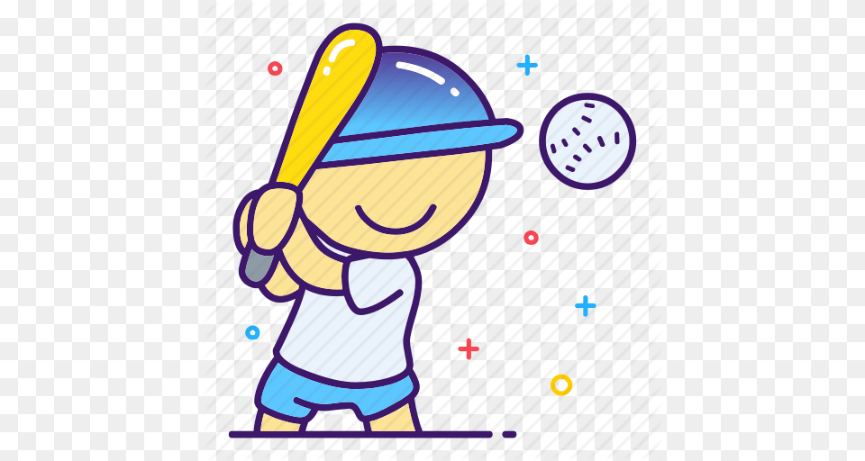 Ball Baseball Boy Play Player Professional Sport Icon, People, Person, Baby, Baseball Bat Png