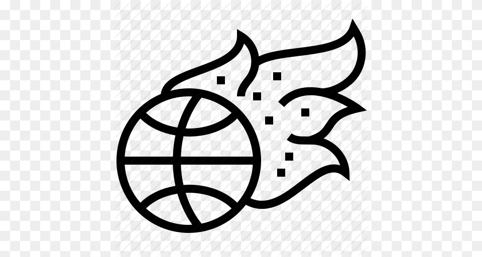 Ball Basketball Fire Flaming Sport Icon Png Image