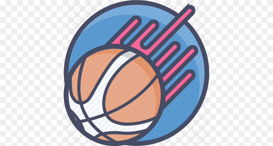 Ball Basketball Flaming Games Nba Sports Icon, Disk Png Image