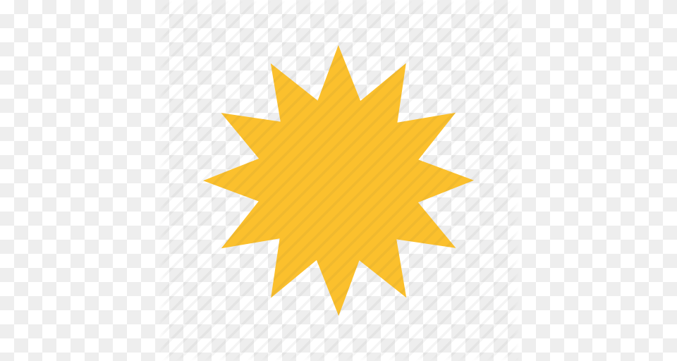 Ball Blast Bomb Explosion Fire Light Yellow Icon, Leaf, Plant, Star Symbol, Symbol Free Png Download