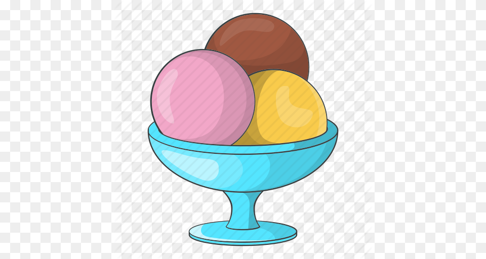 Ball Bowl Cafe Cartoon Cream Design Ice Icon, Egg, Food, Easter Egg Png Image