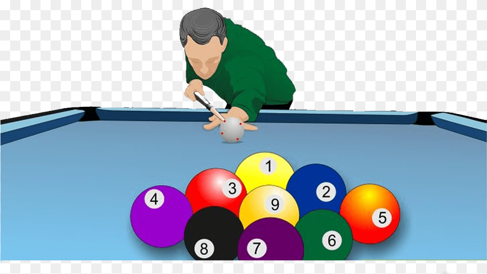 Ball Break How To In Billiard Player Clipart, Furniture, Table, Indoors, Adult Free Png Download