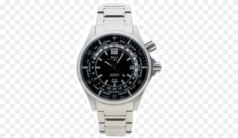 Ball Engineer Master Ii Diver Ball Worldtimer, Arm, Body Part, Person, Wristwatch Png Image