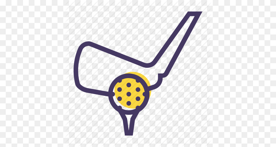 Ball Games Golf Hit Olympics Sports Tee Icon Icon Search, Grass, Lawn, Plant, Racket Free Png