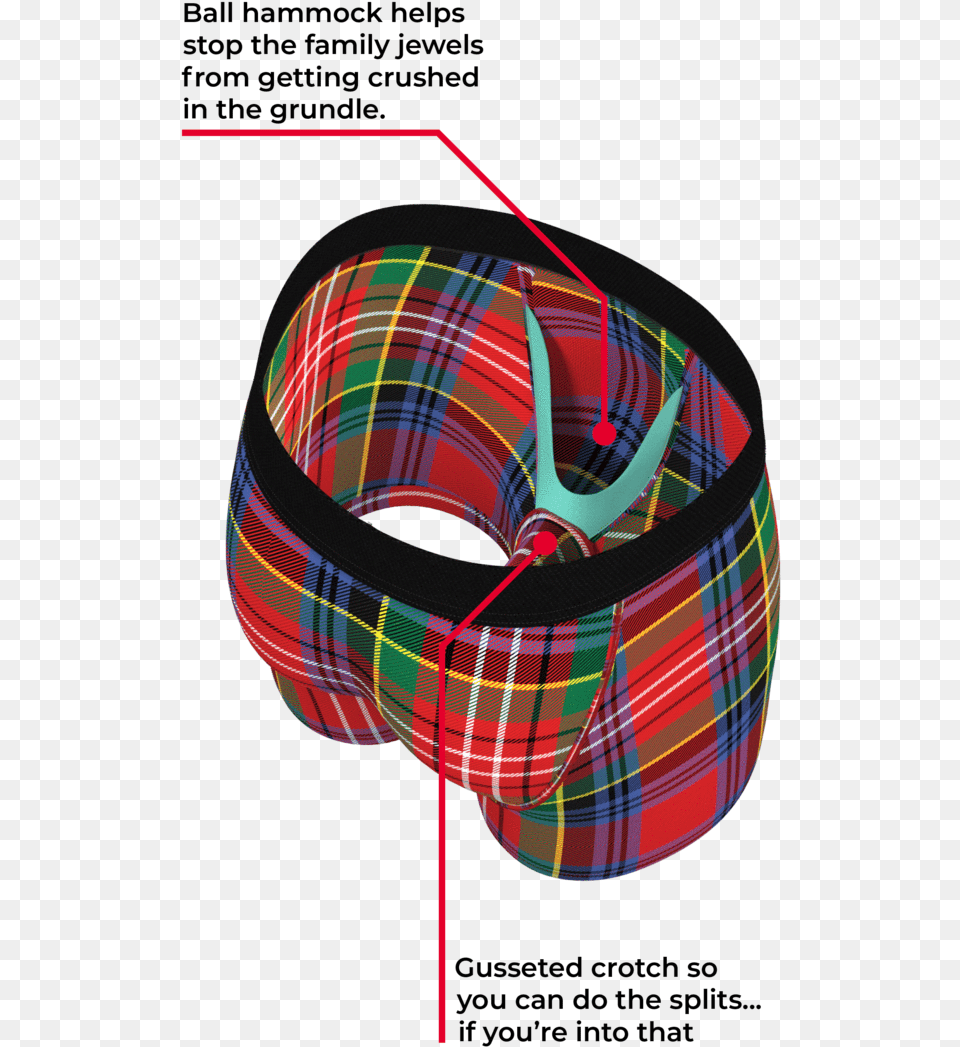 Ball Hammock Boxers Shinesty, Tartan, Accessories, Rugby, Rugby Ball Free Png Download