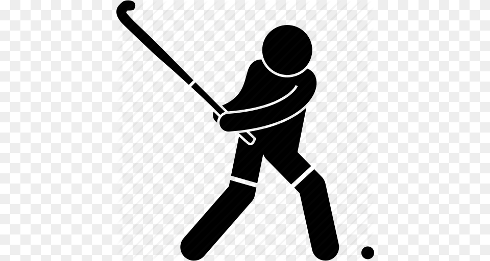 Ball Hit Hockey Player Playing Icon, People, Person, Walking, Cleaning Free Png Download