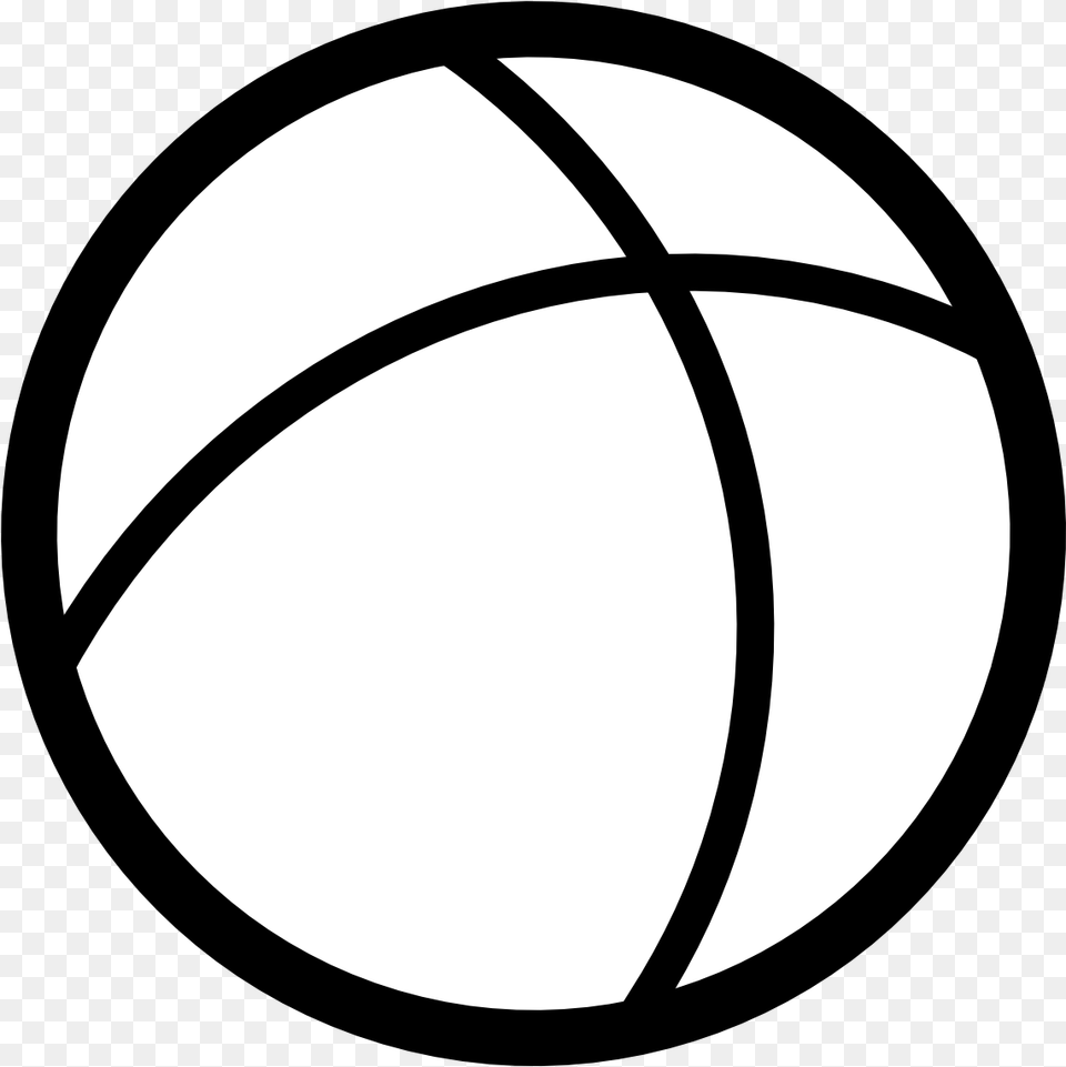 Ball Icon Black White Line Ball Clip Art Black And White, Sphere, Tennis Ball, Tennis, Sport Free Png Download