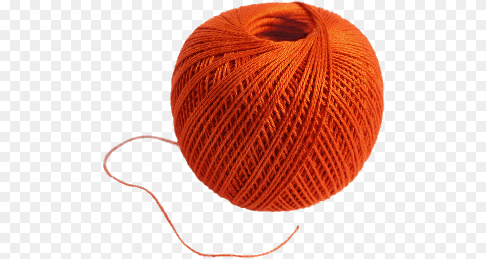 Ball Of Orange Wool Ball Of Wool, Yarn Png