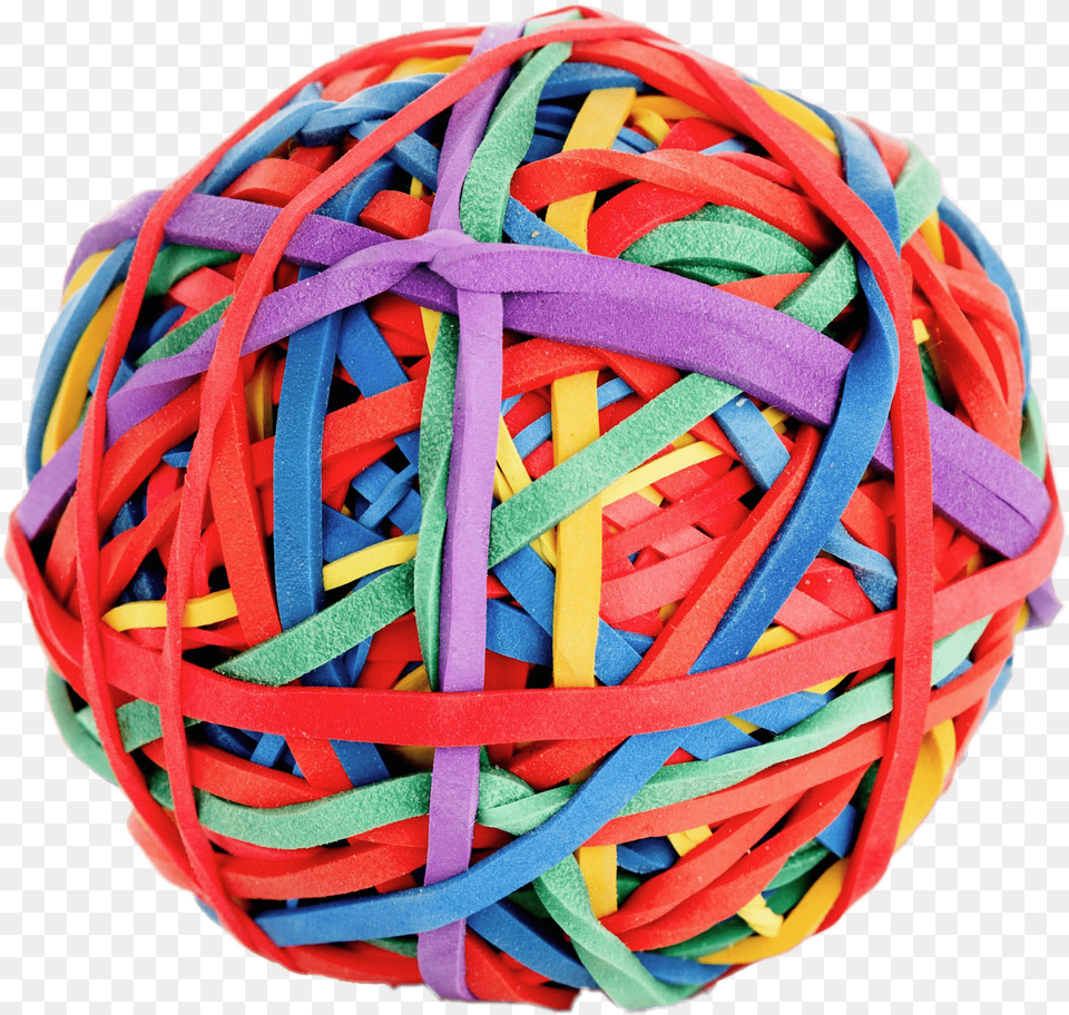 Ball Of Rubber Bands Rubber Band Ball, Sphere, Yarn, Woven Free Png Download