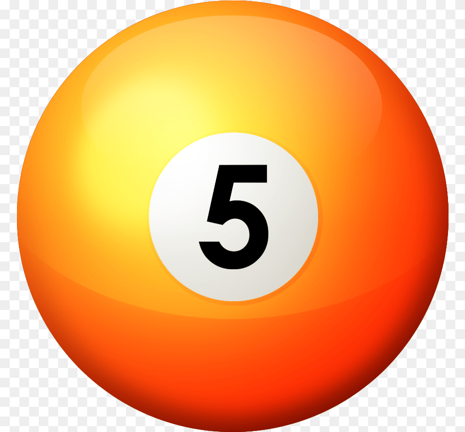 Ball Photo 5 Ball Real 5 Billiard Ball, Number, Symbol, Text, Astronomy Png