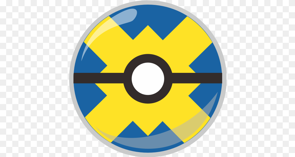 Ball Pocket Monster Poke Quick Icon Quick Ball Pokemon Icon, Disk, Dvd Free Png
