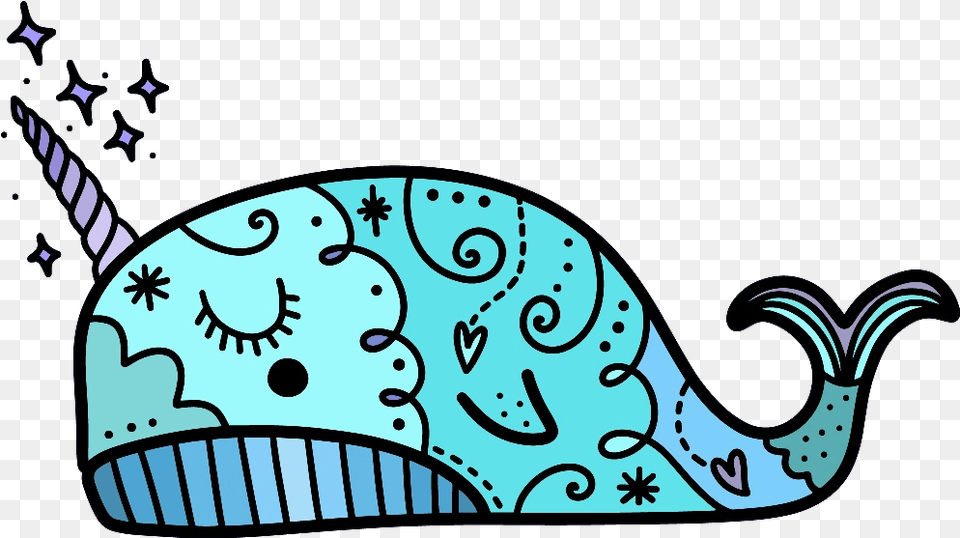 Ballena Whale Narwhal Narwhale Unicornwhale Unicorn, Art, Pattern, Graphics, Floral Design Free Transparent Png