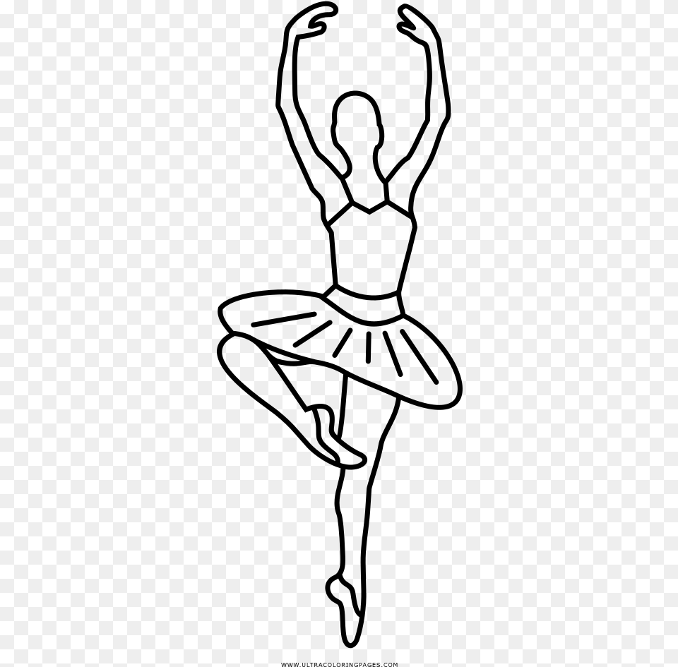 Ballerina Coloring, Gray Free Transparent Png