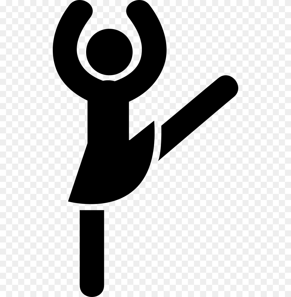 Ballerina Pose Icon, Stencil, Smoke Pipe Free Transparent Png