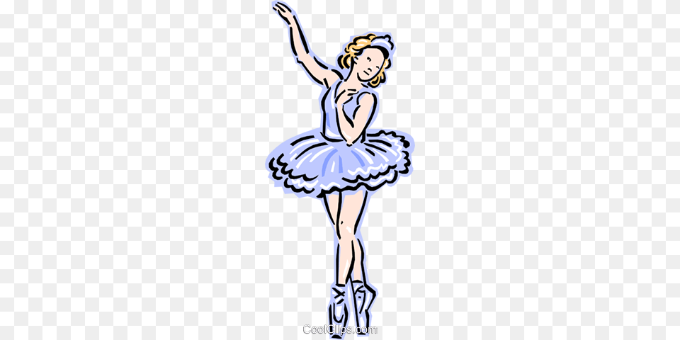 Ballerina Royalty Vector Clip Art Illustration, Ballet, Dancing, Leisure Activities, Person Png