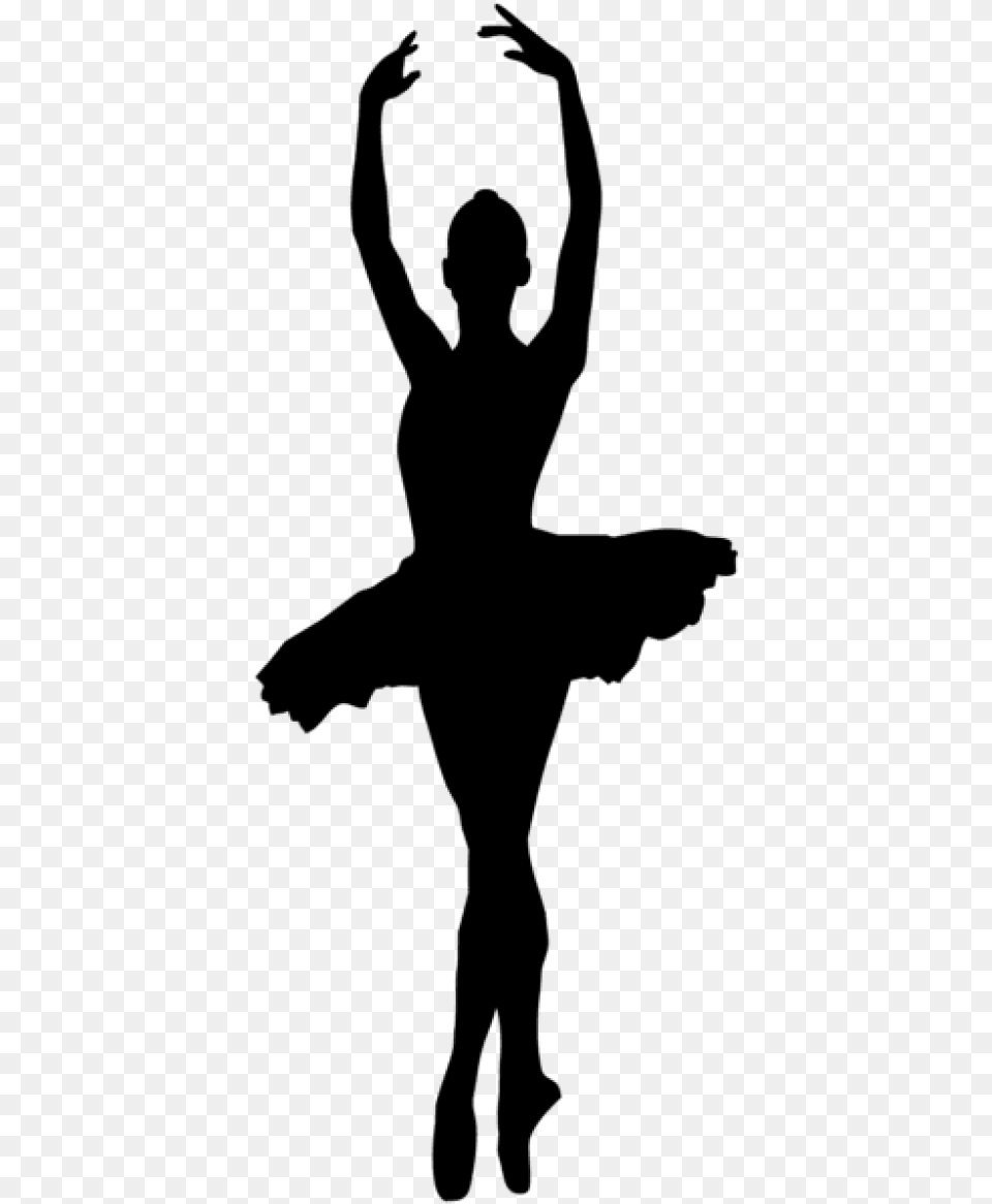 Ballerina Silhouette Ballerina Silhouette Transparent Background, Gray Free Png