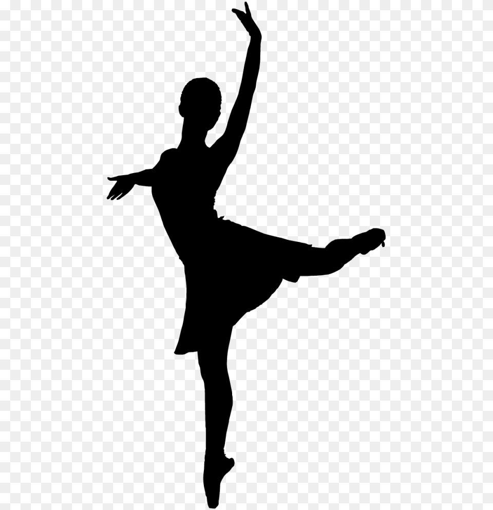 Ballerina Silhouette Ballet, Lighting, Gray Free Png Download