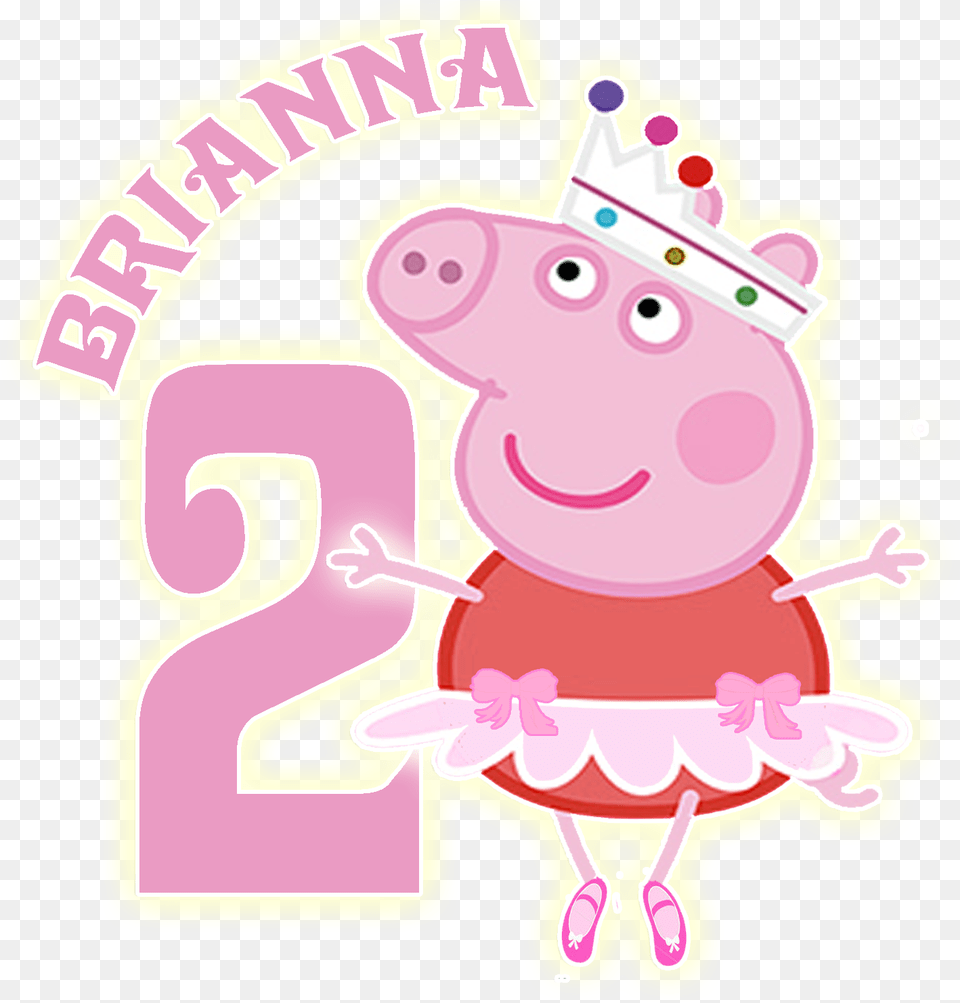 Ballerine Clipart Peppa Pig Peppa Pig Ballet, Number, Symbol, Text Free Png