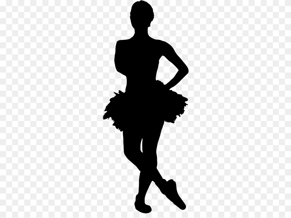 Ballet Ballerina Dans Kvinde Menneske Mennesker Flapper Silhouette Clip Art, Gray Free Png