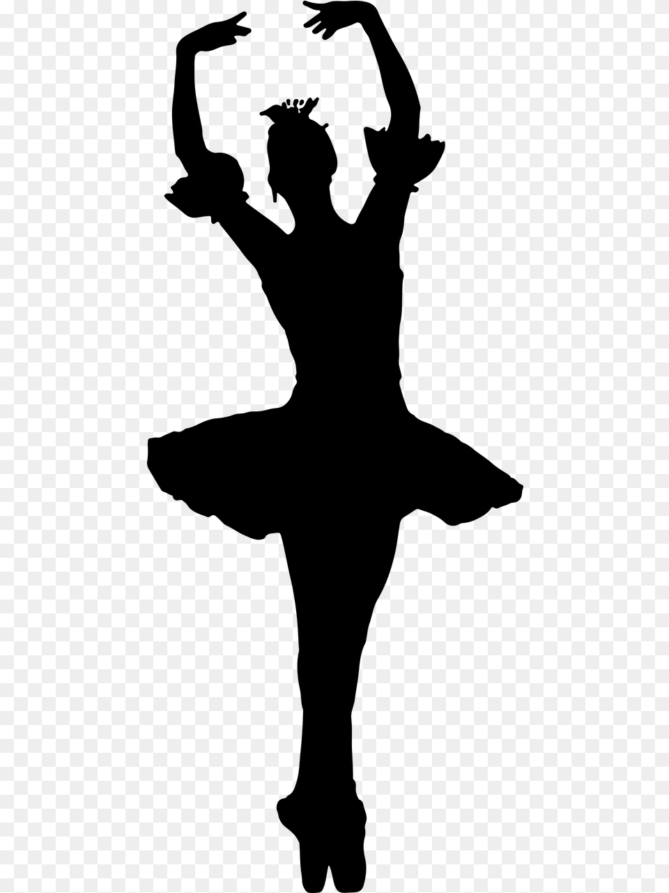 Ballet Dancer Ballerina Emoji, Gray Png Image