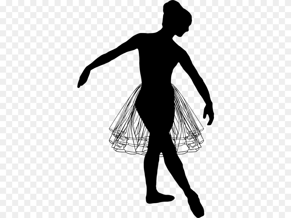 Ballet Dancer Female Ballerina Ballet Silhouette De Bal, Gray Png Image