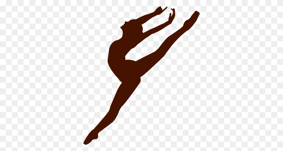 Ballet Dancer Pose Jumping Silhouette, Dancing, Leisure Activities, Person, Ballerina Free Png Download