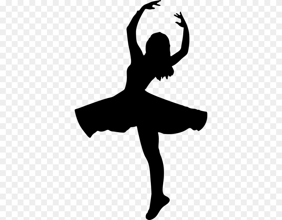 Ballet Dancer Silhouette, Gray Png Image