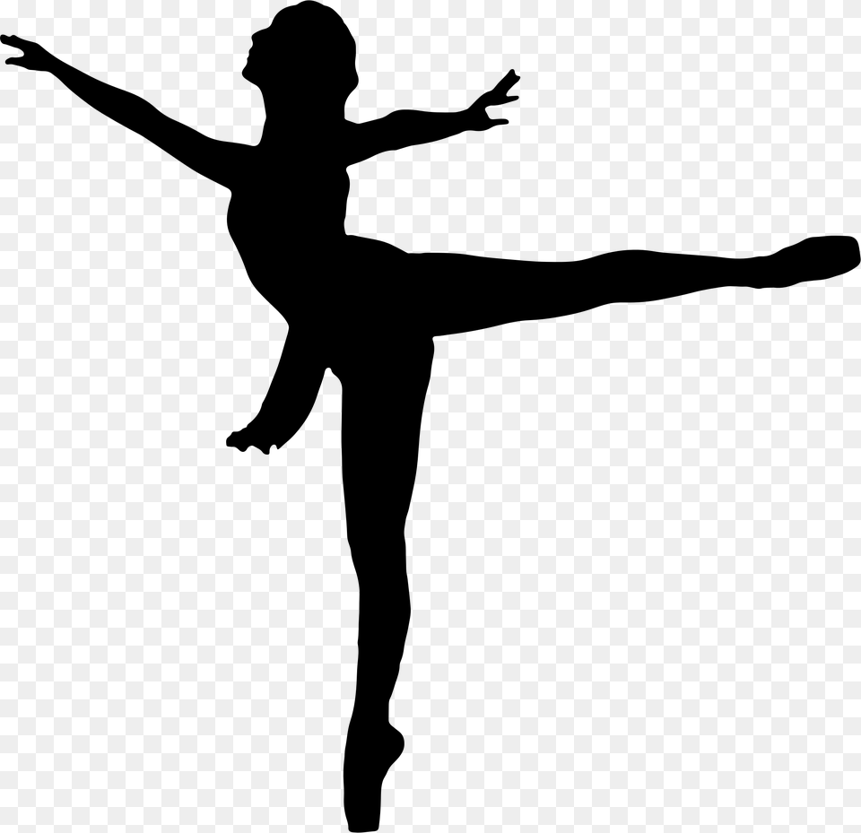 Ballet Dancer Silhouette Dancer Silhouette Clipart, Gray Png Image