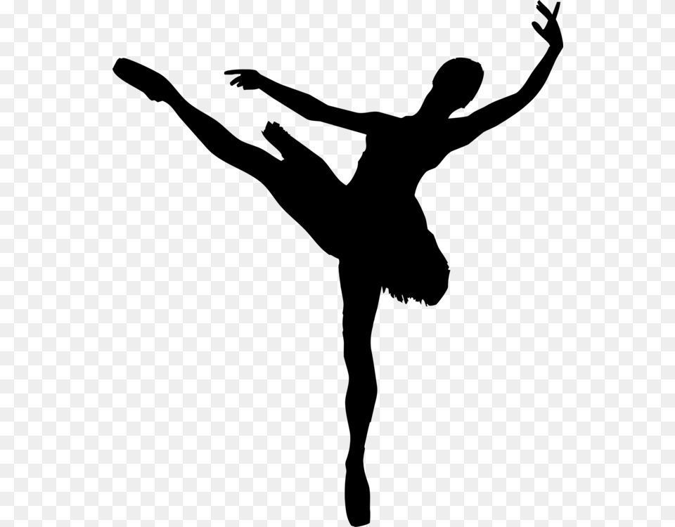 Ballet Dancer Silhouette Performing Arts, Gray Free Png