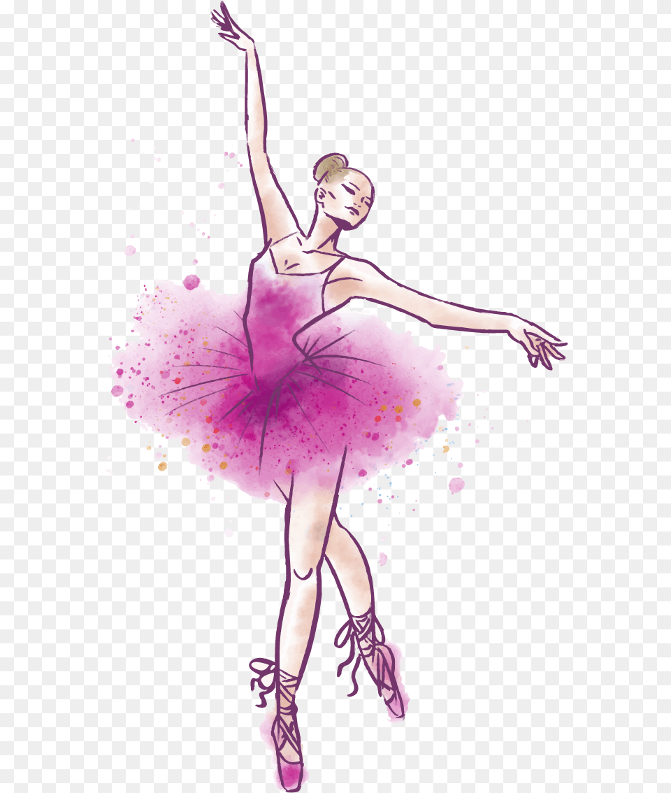 Ballet Dancer Watercolor Painting Watercolor Ballet, Ballerina, Dancing, Person, Leisure Activities Png