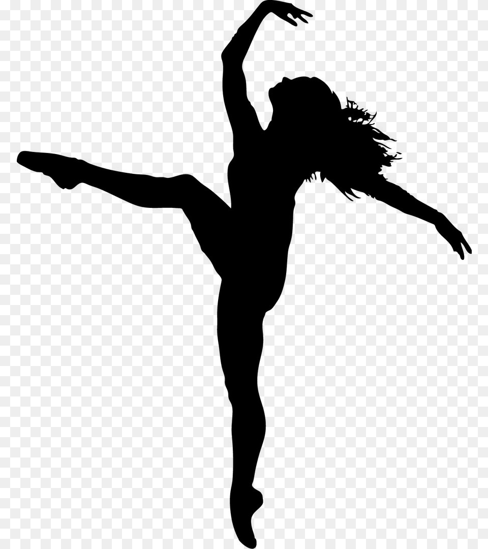 Ballet Dancers Silhouette At Getdrawings Dance School, Gray Free Transparent Png