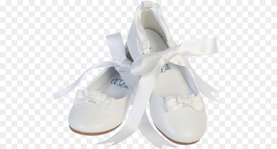 Ballet Flats White Dress Shoes W Satin Ribbon Tie Girls Ballet Flat, Clothing, Footwear, Shoe, Sneaker Free Png