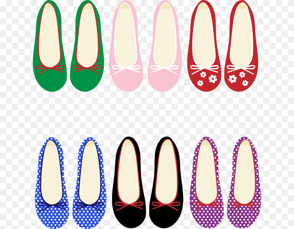 Ballet Shoe Footwear High Heeled Shoe Ballet Flat Clipart Womens Shoes, Clothing, High Heel, Pattern Free Transparent Png