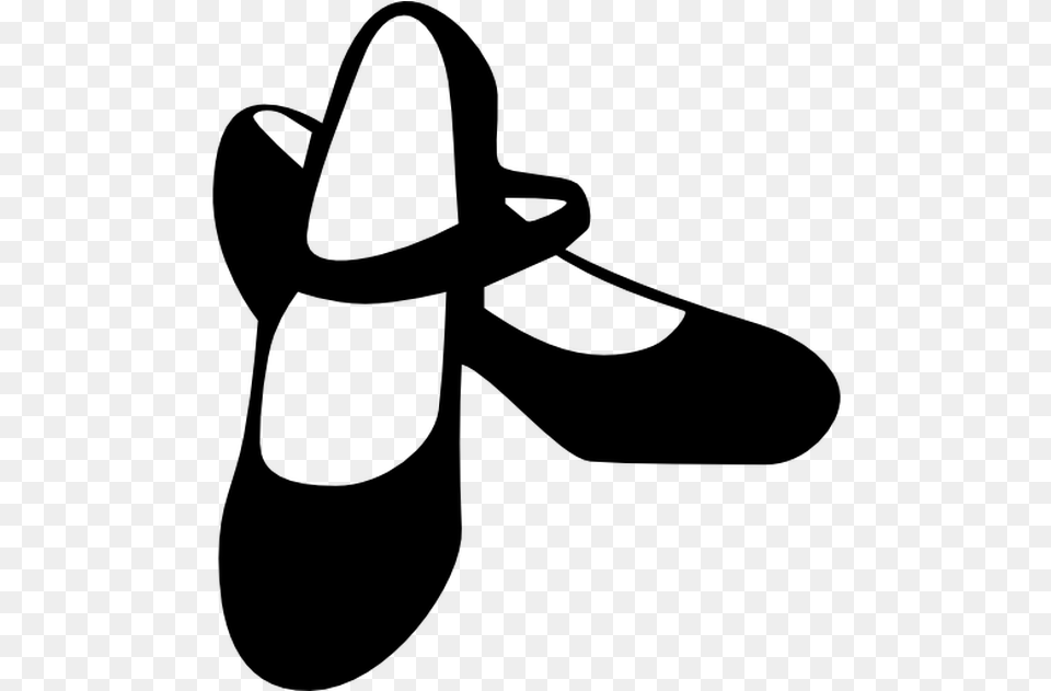 Ballet Shoe Tap Dance Ballet Dancer Clip Art Dance Shoes Clipart, Gray Free Png Download