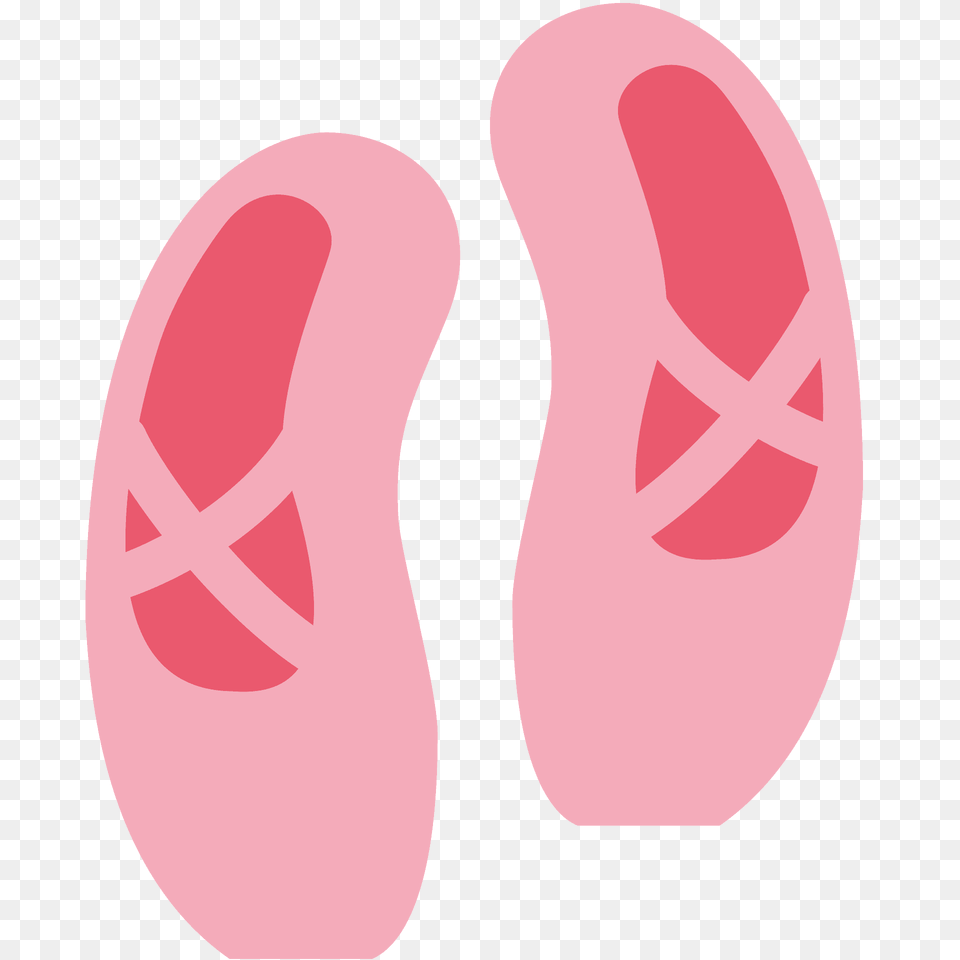 Ballet Shoes Emoji Clipart, Clothing, Footwear, Shoe, Flip-flop Png Image