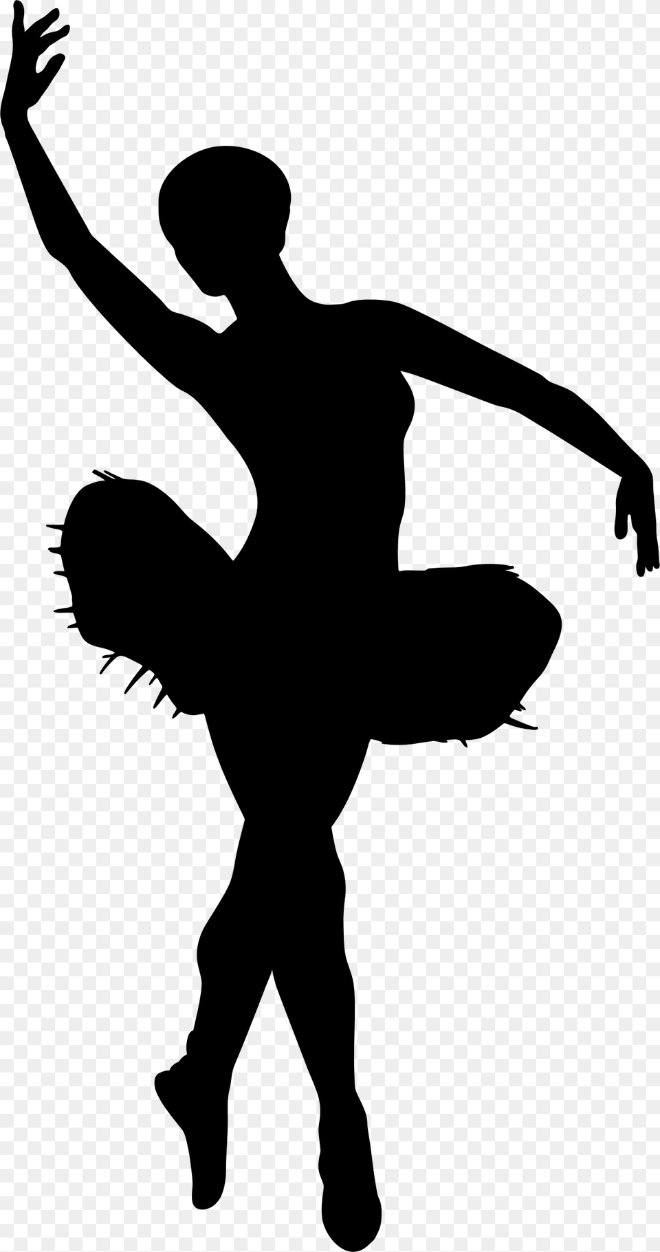 Ballet Silhouette Cliparts, Gray Png