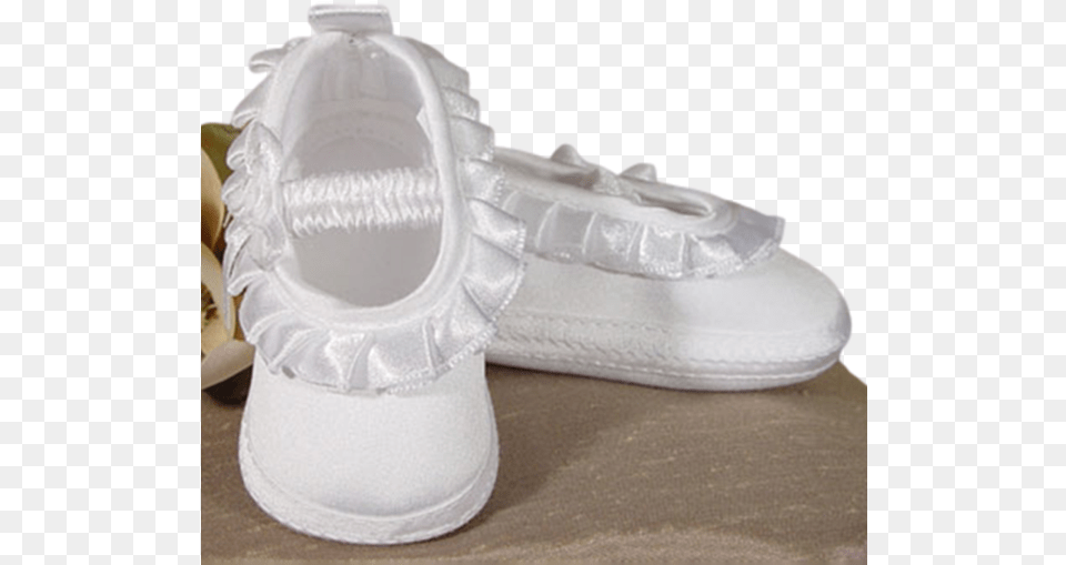 Ballet Slipper Dress Shoes Matte Satin With Ruffle Shoe, Clothing, Footwear, Sneaker Png Image