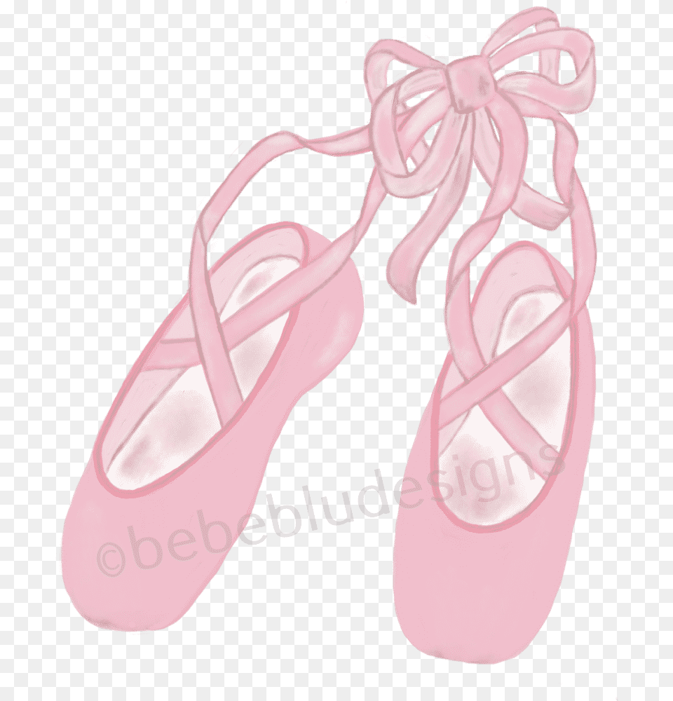 Ballet Slippers Flip Flops, Clothing, Footwear, Shoe, Sandal Free Png Download