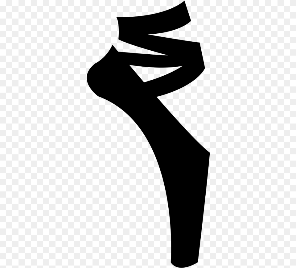 Ballet Vector Pointe Shoe Dance Symbol, Gray Free Png Download