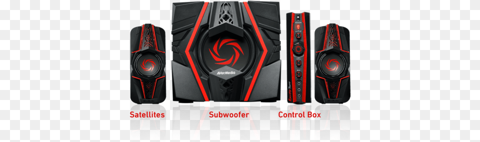 Ballista Trinity Speakers Avermedia Ballista Trinity Gaming Speakers 21 Sound, Electronics, Speaker, Stereo Free Png