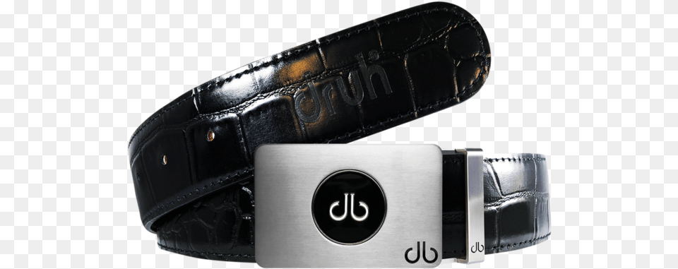 Ballmarker Black Crocodile Leather Texture Belt Belt, Accessories, Buckle, Strap Png