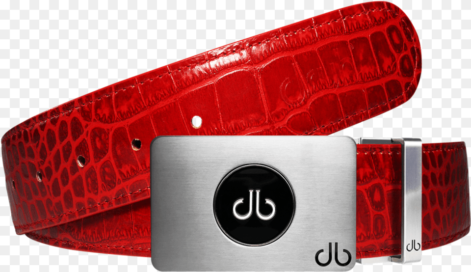 Ballmarker Red Crocodile Leather Texture Belt Belt, Accessories, Buckle Png Image