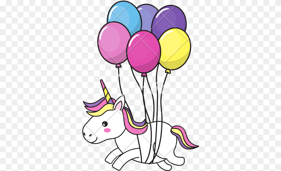Ballon Drawing Balloon Decoration Unicorn With Balloons Unicorn Birthday Clipart People, Person Free Transparent Png