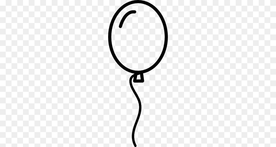 Ballon Outline Clipart Black And White, Gray Png