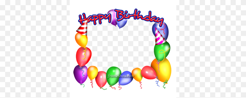Ballons Happy Birthday Picture Frame E Card Happy Birthday Frame, Balloon, People, Person Png Image
