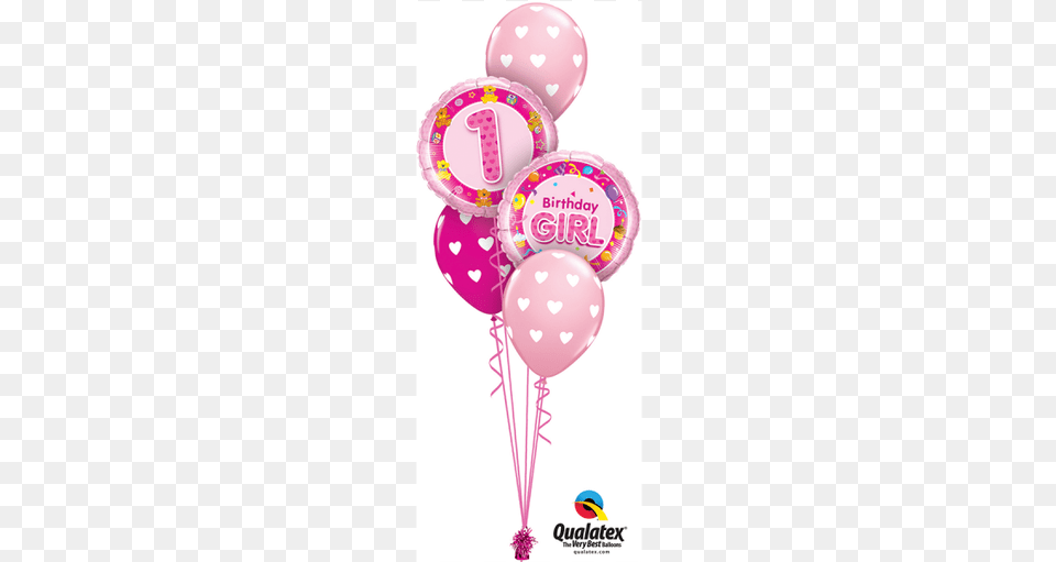 Balloon 1st Birthday Birthday Girl Pink Foil Balloon 46cm Uninflated, Food, Sweets Free Png