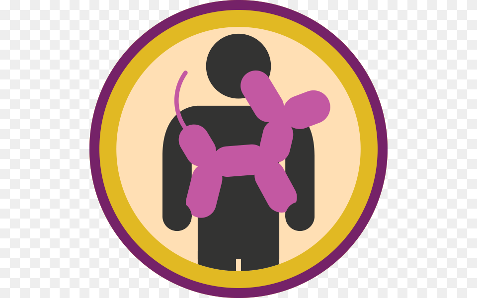 Balloon Animal Badge Pbs Kids Go, Purple, Baby, Person Png Image