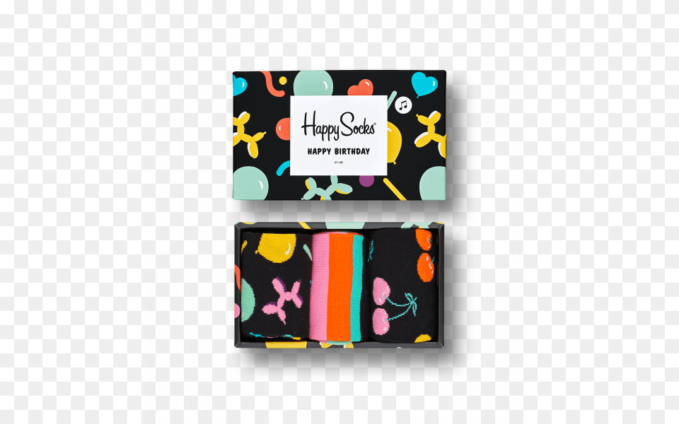 Balloon Animal Birthday Gift Box Happy Socks, Accessories, Formal Wear, Tie, Pattern Free Png Download
