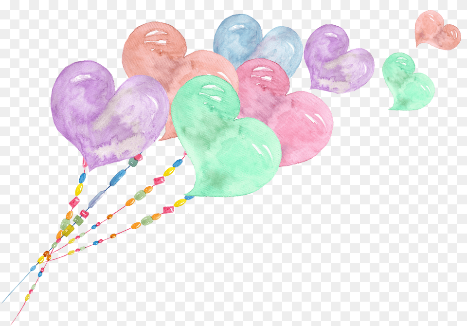 Balloon Balloons Watercolor Watercolour Ftestickers Watercolor Balloon, Fungus, Plant, Accessories, Jewelry Free Png Download